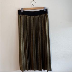 Gold/black Pleated skirt